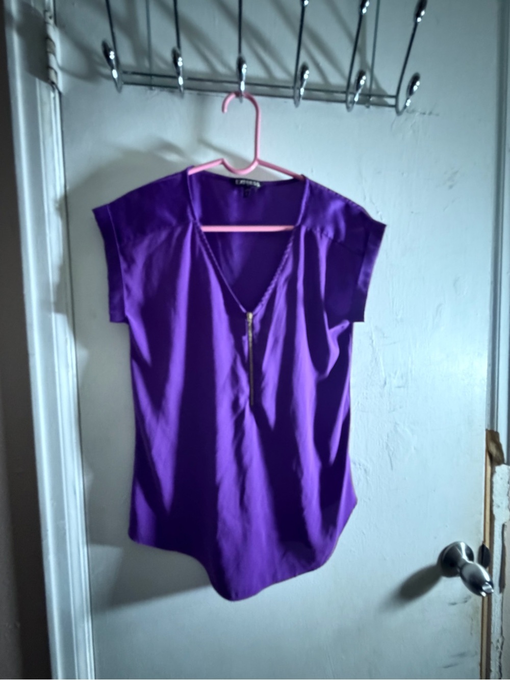 Express Women's Purple Short Sleeve Tunic